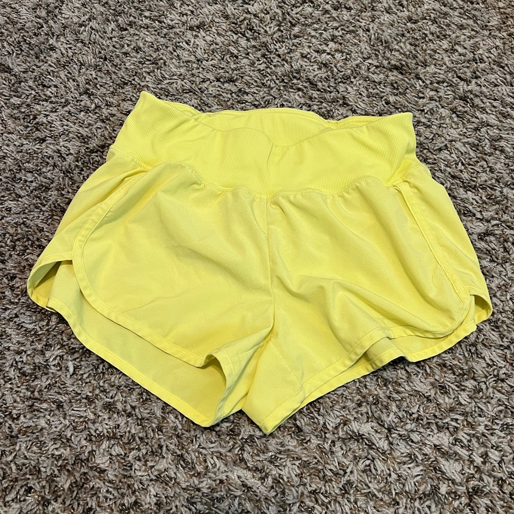 Zella Yellow Running Shorts